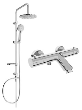 MEXEN ZESTAW PRYSZNICOWY BATERIA TERMOSTAT CZARNY