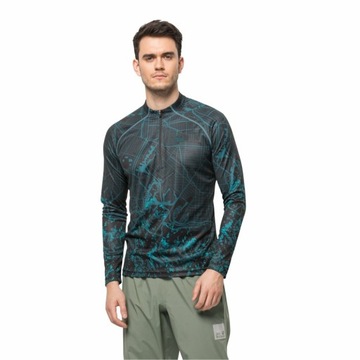 Męska bluza rowerowa Jack Wolfskin MOROBBIA L/S PRINTED XXL