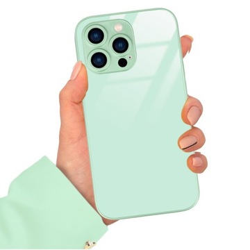 ETUI MIĘTOWY CASE GLASS do IPHONE 13 PRO Szklane