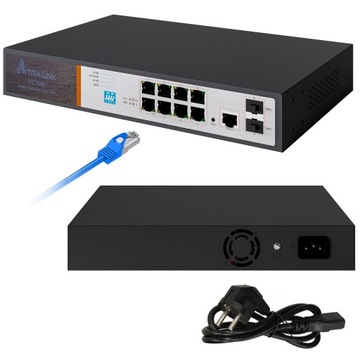 Switch PoE Zarządzalny 8x PoE Gigabit 2x SFP 150W