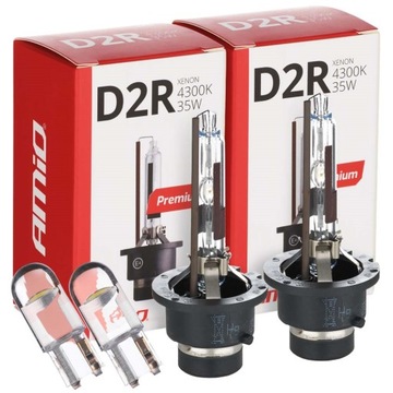 Żarniki Xenon Żarówki Ksenon 2x D2R 4300K + W5W