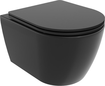 MEXEN CARMEN MISKA WC CZARNA MAT RIMLESS DESKA