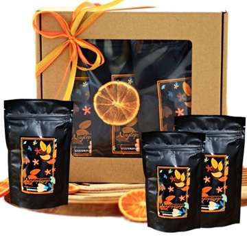ZESTAW Herbaty MIX na prezent w pudełku 150 g BOX PREZENTOWY