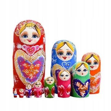 10 warstw drewnianych Matrioszka