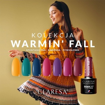 Лак гибридный Claresa WARMIN FALL 3 -5г