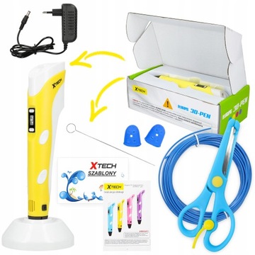 3D-ПРИНТЕР 3D-РУЧКА 2-ГО ПОКОЛЕНИЯ 10M ЖЕЛТЫЙ КАРТРИДЖ XTECH