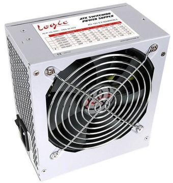 Zasilacz komputerowy PC LOGIC 500W ATX wentylator 120mm 20+4 pin typ PFC