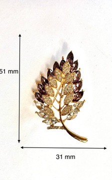 Брошь Листик