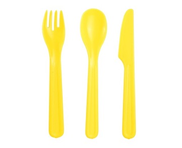 SZTUĆCE PLASTKOWE DLA DZIECI 12SZT SENIORÓW Ż