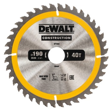 DEWALT DT1945 TARCZA DO DREWNA 190x30mm 40T