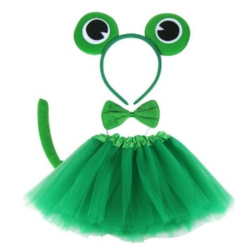 ŻABKA ŻABA STRÓJ SPÓDNICZKA + OPASKA 3-9 LAT