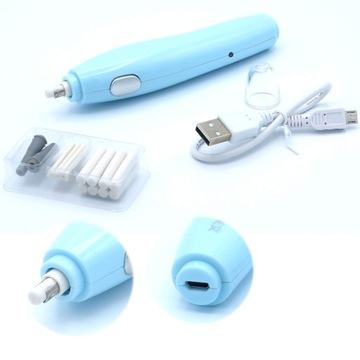 Электрический ластик, перезаряжаемый через USB + 16 вставок TENWIN