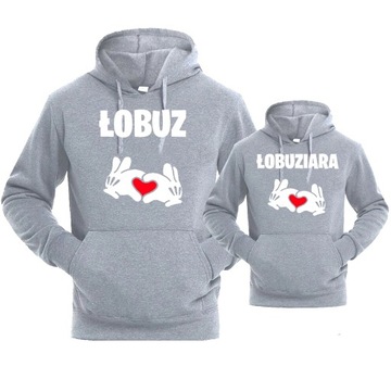 BLUZY DLA PAR ŁOBUZ ŁOBUZIARA ŁAPKI BLUZA DLA ZAKOCHANYCH WALENTYNKI L