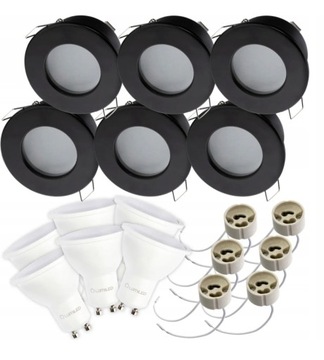 6x Oprawa Hermetyczna IP44 LED GU10 5W PODBITKA