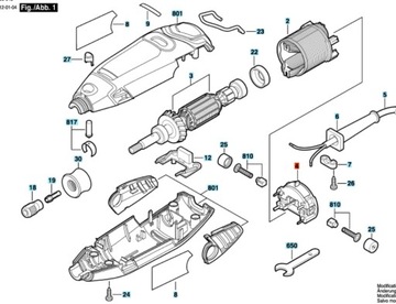 Выключатель DREMEL 3000, щеткодержатель, регулятор