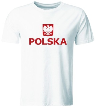 KOSZULKA KIBICA REPREZENTACJI POLSKI SUPER JAKOŚĆ, BIAŁA, ROZ. M