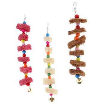 Игрушки для птиц-люфы, Попугаи, Серые попугаи, Волнистые попугаи, Кореллы, , 1