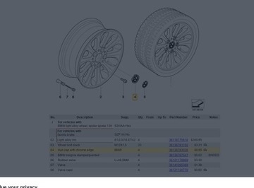 BMW F30 F31 F10 F11 E60 E90 KRYT NÁBOJE KOLA