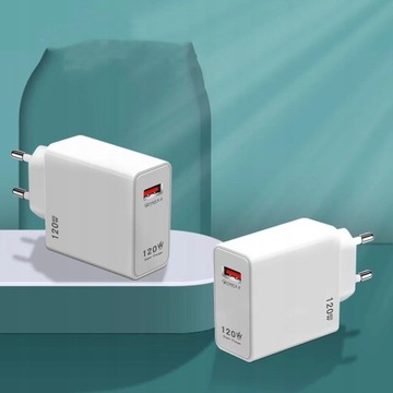 БЫСТРОЕ СЕТЕВОЕ ЗАРЯДНОЕ УСТРОЙСТВО QC 5.0 120 ВТ, КАБЕЛЬ 1 М