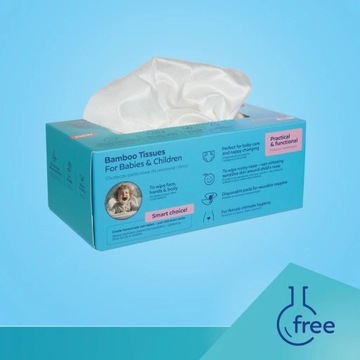 CANPOL СУХИЕ БАМБУКОВЫЕ САЛФЕТКИ ДЛЯ ДЕТЕЙ 100 шт.