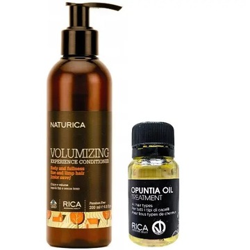RICA Dodatkowa objętość do włosów Odżywka Volumizing 200ml + Olejek 12ml