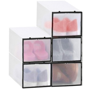 5x ЯЩИК-ОРГАНИЗАТОР ДЛЯ ОБУВИ С ЯЩИКОМ ДЛЯ ШКАФА 20,5x28x20