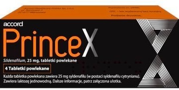 PrinceX 25 mg lek na erekcje potencje 4 tab.