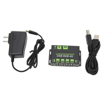 Adapter USB 4 Port Hub Przemysłowy z Ochroną i Wtyczką 100V-240V