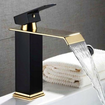 Черный и золотой смеситель для душа MIDO THERMOSTAT LCD Set