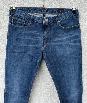 Armani Jeans W32 granatowe spodnie jeansowe J06 slim