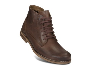 МУЖСКАЯ УТЕПЛЕННАЯ ОБУВЬ ИЗ ЛАКОЙ КОЖИ 731 КОРИЧНЕВЫЙ 43