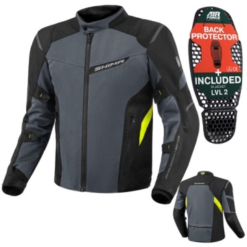 SHIMA RUSH 2.0 VENTED FLUO текстильная куртка серый желтый флуо черный GRATISES