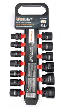 Zestaw komplet nasadek udarowych 13el 1/2