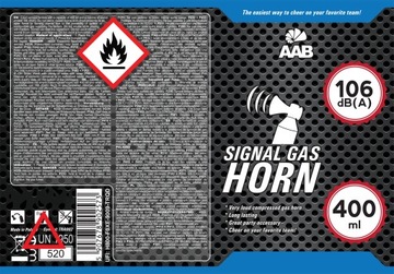 AABCOOLING 2x TRĄBKA-KIBICA NA POWIETRZE FANFARA 400-ml GŁOŚNA 106 dB