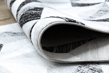 МЯГКИЙ КОВЕР ARGENT 100см ТРЕУГОЛЬНИКИ серый ^*Q3370
