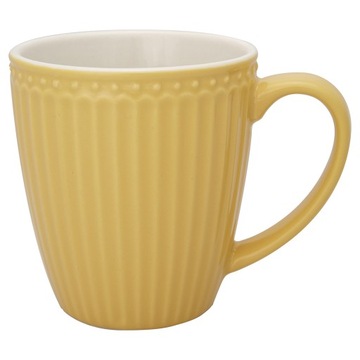 Kubek Alice Honey Mustard Green Gate, 350 ml