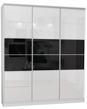 SZAFA 3D 210x250 BIAŁA - WYSOKA - LACOBEL MIX