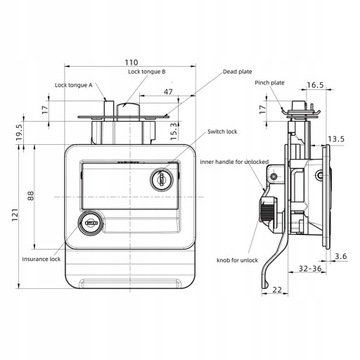 Замена замка двери автофургона с аксессуарами для ключей