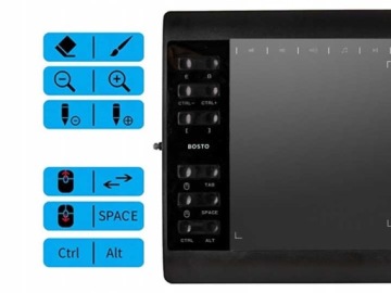 ПРОФЕССИОНАЛЬНЫЙ Графический планшет с пером для компьютера 8192 BOSTO 1060 PLUS