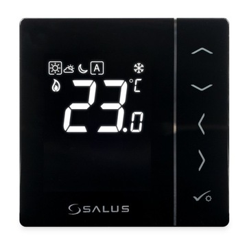 REGULATOR TEMPERATURY DOBOWY STEROWNIK TERMOSTAT SALUS VS35B CZARNY