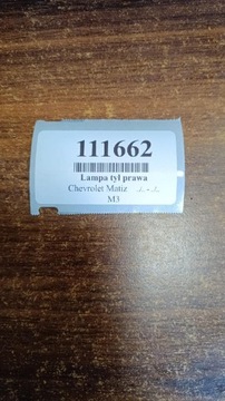 CHEVROLET MATIZ SVĚTLO PRAVÝ ZADNÍ