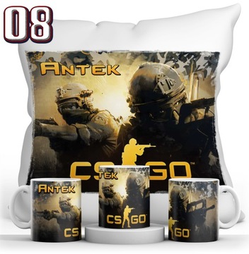 НАБОР CS GO КРУЖКА + ПОДУШКА + ИМЯ