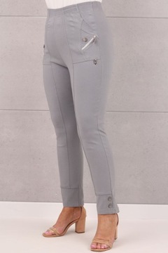 Гибкие штаны на женском ластике с повседневными пуговицами большие размеры