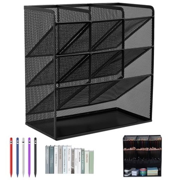 МЕТАЛЛИЧЕСКИЙ НАСТОЛЬНЫЙ ОРГАНАЙЗЕР ДЛЯ ДОКУМЕНТОВ, ПОДХОДЯЩИЙ ДЛЯ ОФИСА 43*27*16 СМ