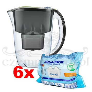 Dzbanek Aquaphor Amethyst czarny 6x Maxfor Plus