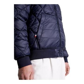 TOMMY HILFIGER KURTKA MĘSKA ZIMOWA QUILT RECYCLED HOODED JACKET GRANAT r.XL