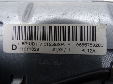 PEUGEOT 207 06-12 ULOŽENÍ AIRBAG SPOLUJEZDCE 9685759280