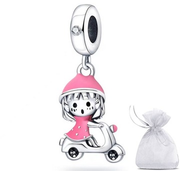 PREZENT DZIEWCZYNKA ROWER CHARMS ZAWIESZK GIFT 969