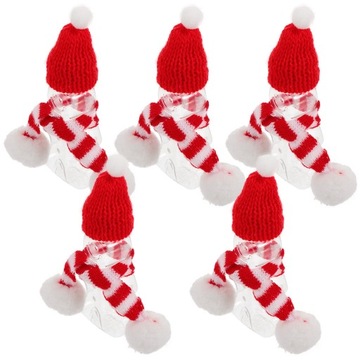 5 бутылочек для рождественских напитков Пряничные человечки