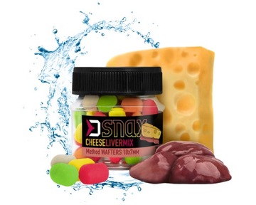 Delphin Przynęta MIX D SNAX WAFT 10x7 mm, 20g - Ser-wątroba